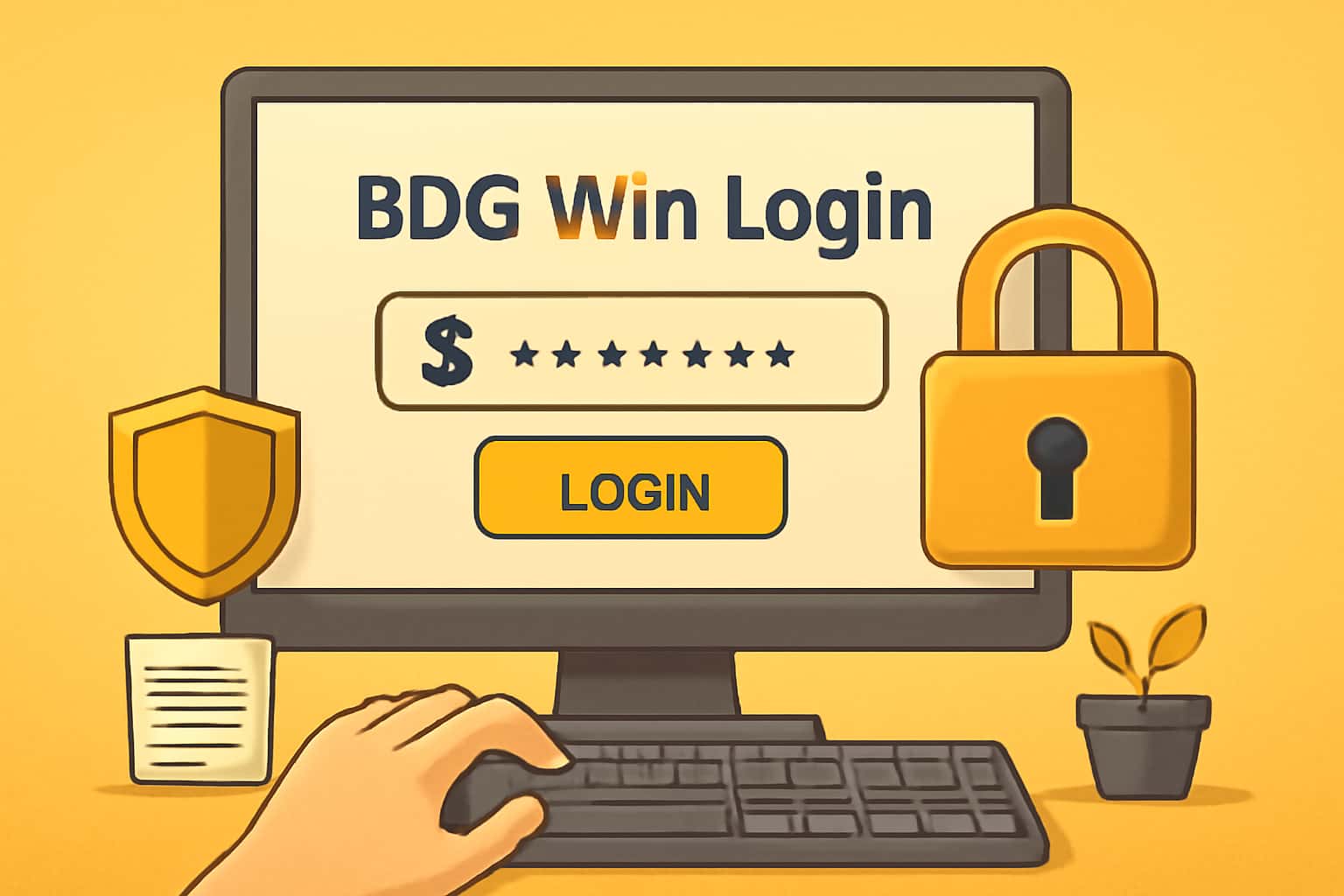 Informational scene depicting the importance of securing BDG Win Login accounts.
